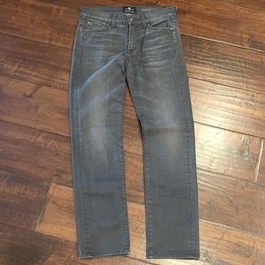 Men's 7 For All Mankind Slimmy Luxe Performance Jeans Sze 31 Grey Black